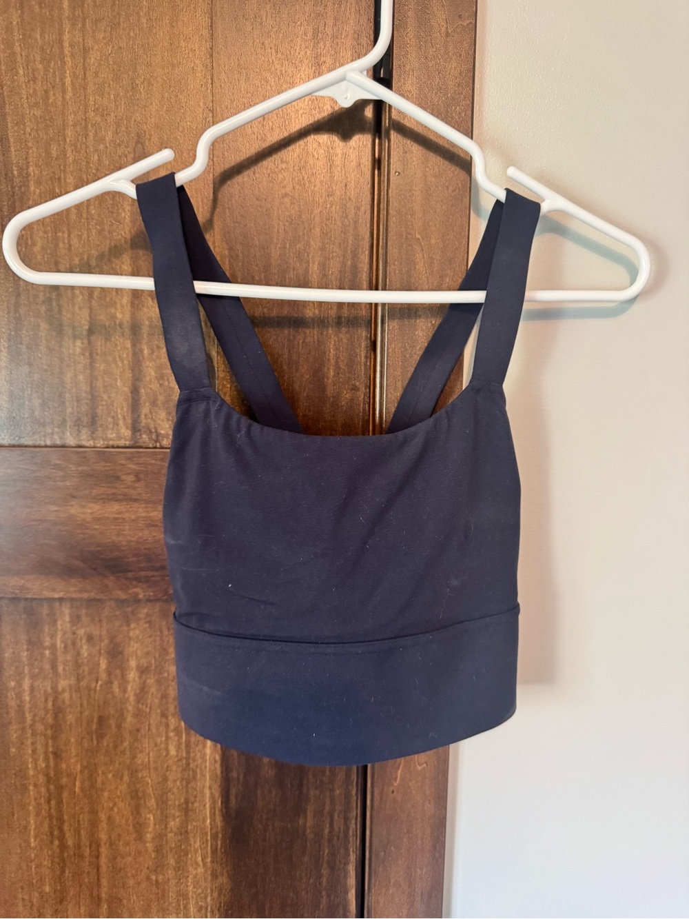 Athleta Navy Cross Strap Sports Bra